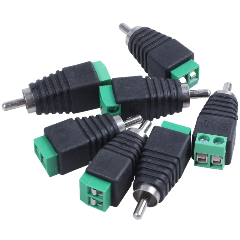 7 x CCTV UTP o AV RCA папа видео балун клеммный винт зеленый черный|Соединители| |