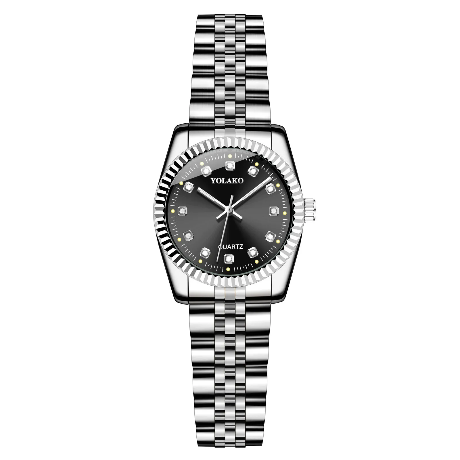 

Women fashion watches 2021 YOLAKO Ladies Simplicity Casual Trend Quartz Stainless Steel Strap Glass Surface Analog Watch