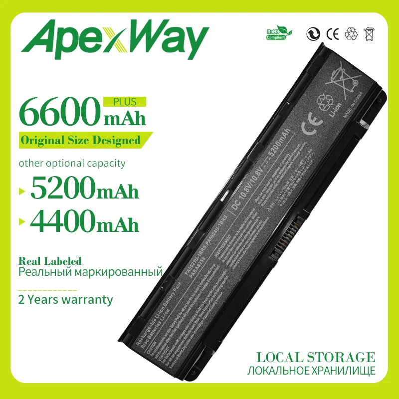 Аккумулятор Apexway для Toshiba Satellite C850 C850D C855D C855 Φ 5024 5023 PA5024 PA5023 PA5024U C870 C875|Аккумуляторы