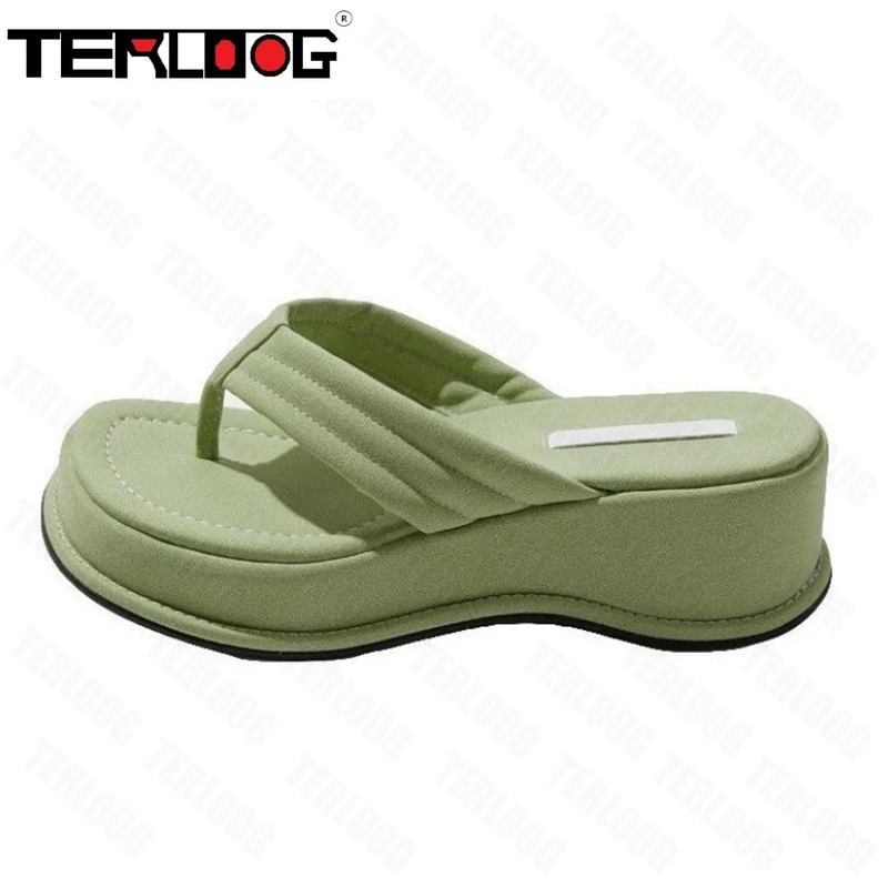 

Fashion Slippers Women Clip Toe Sandal Wedge Platform Shoes Women Casual Beach Dress Heels Slipper Female Flip Flops Shoes Woman