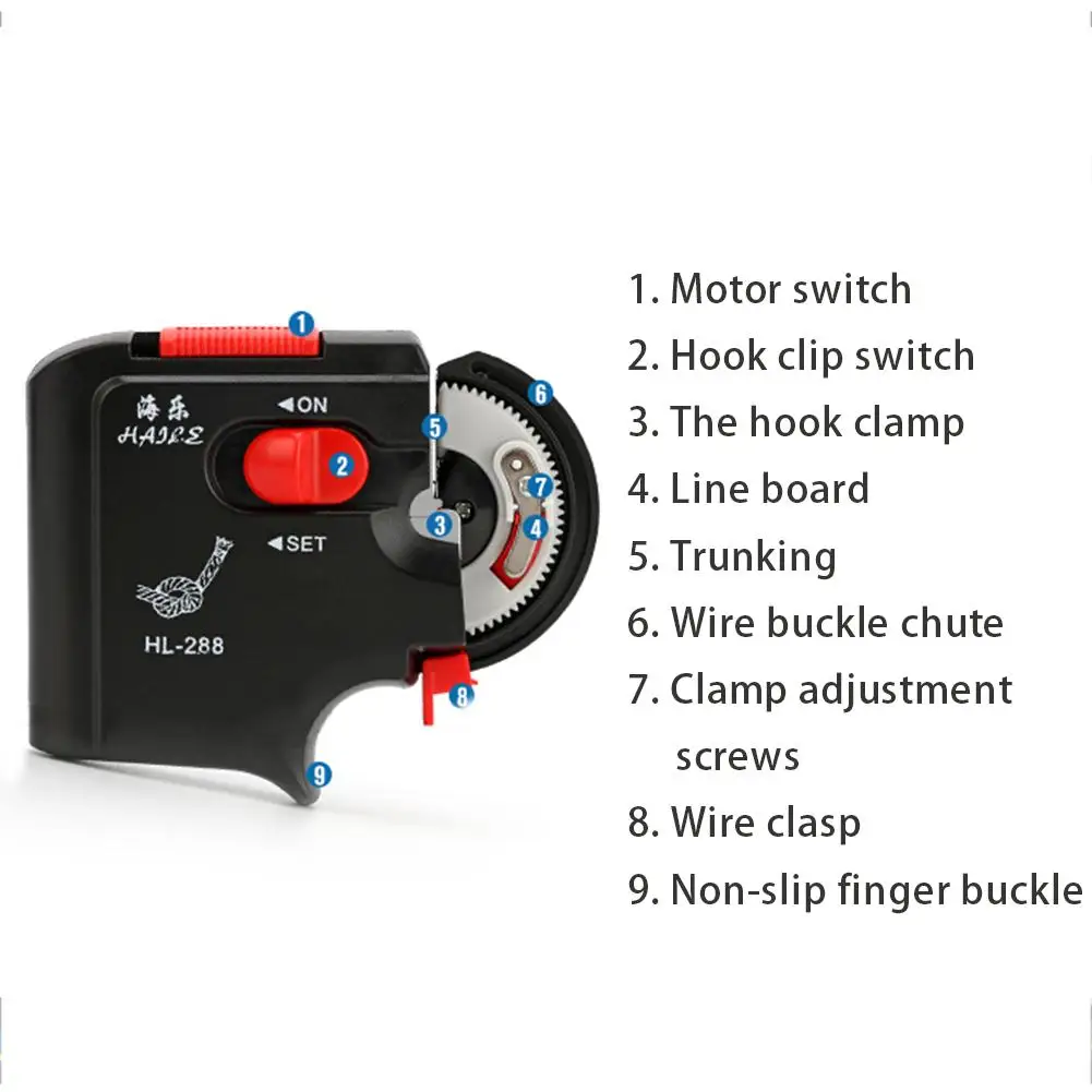 Automatic Portable Electric Fishing Hook Machine Line Accessories Quick Tie Tying Device Equipment | Спорт и развлечения