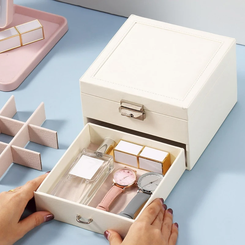 

Jewelry Box Cosmetics Storage Box Drawer Jewelry Earring Necklace Finishing Box Jewelry Display Storage Box