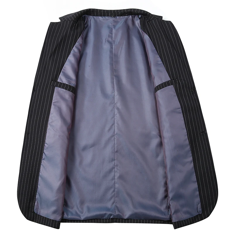

Oversize 5xl 6xl 7xl 8xl Men Black and Gray Fashion Striped Blazer 2021 New Spring Single Breasted Fat Men Blazer Jacket