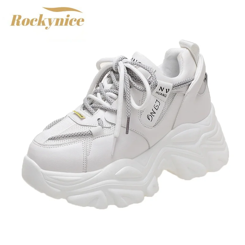 Women Chunky Sneakers 2021 Autumn Luxury Fashion Platform Sports Ladies Shoes Thick Soled Casual Shoes Brand Woman Old Dad Shoes