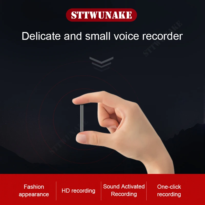 Мини диктофон STTWUNAKE с активированной записью скрытая шпион микро аудио цифровой