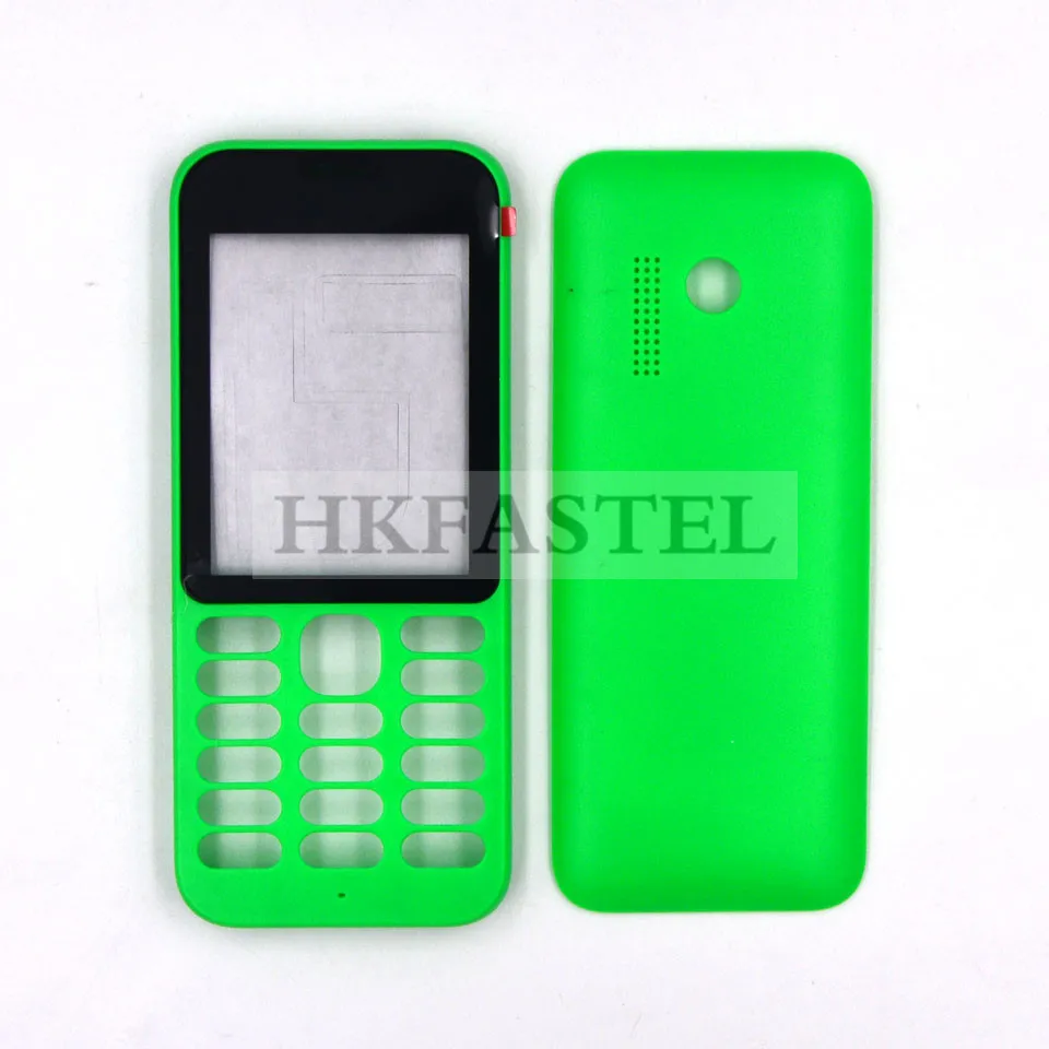 Green No keypad HKFASTEL высококачественный корпус клавиатуры для Nokia 215 Dual SIM Полный Мобильный телефон чехол с клавиатурой - Цвет: Green No keypad