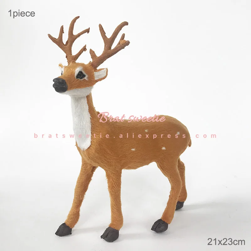large deer Белое золото зеленое сизалевое волокно Мини Рождественская елка Снежный Мороз сосновая елка модель игрушки DIY ремесло настольное украшение рождественские украшения - Цвет: large deer