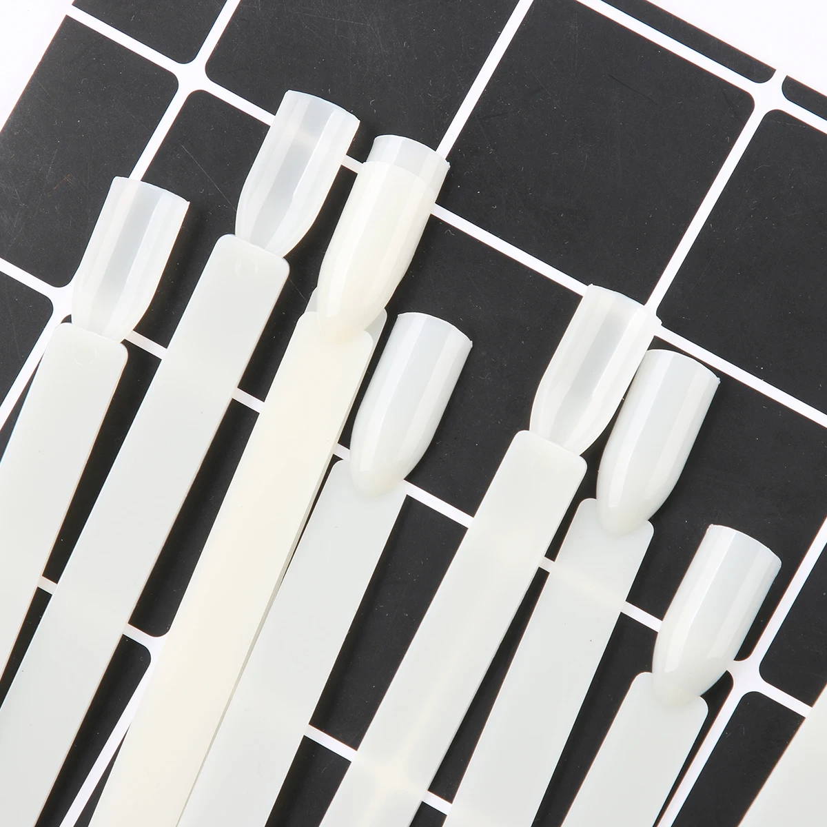 Прозрачный/белый 50 фальшивых витрин для дизайна ногтей колесо полировки