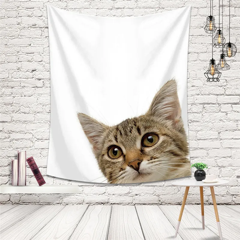 Одеяло с милыми кошками и собаками настенный гобелен спальни покрывало плед
