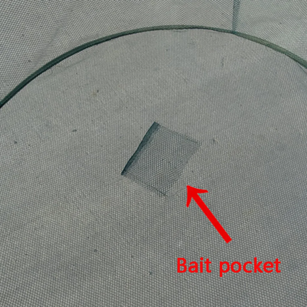 Foldable Drop Fishing Landing Net Crayfish Catcher Casting Network Mesh Fish Trap/cage Prawn Bait Crab Shrimp Netting #P2 | Спорт и
