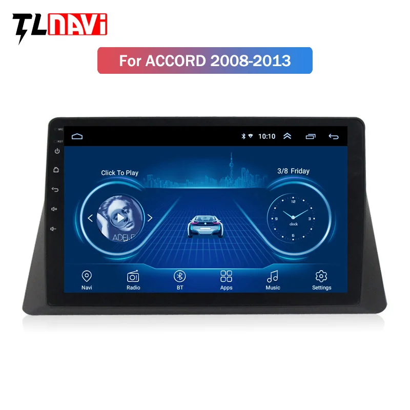 10,1 дюймов Android 8,1 Автомобильный gps навигация для Honda accord 2008-2013 поддержка стереорадио видео Bluetooth