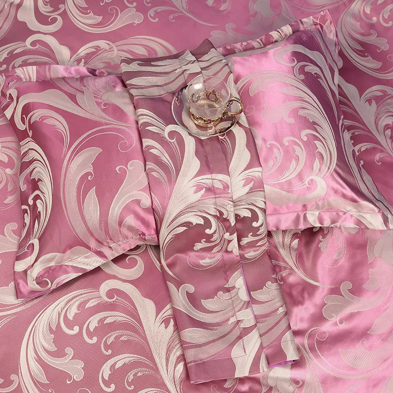 Комплект постельного белья из жаккарда 4 шт. для свадьбы размер Queen/King