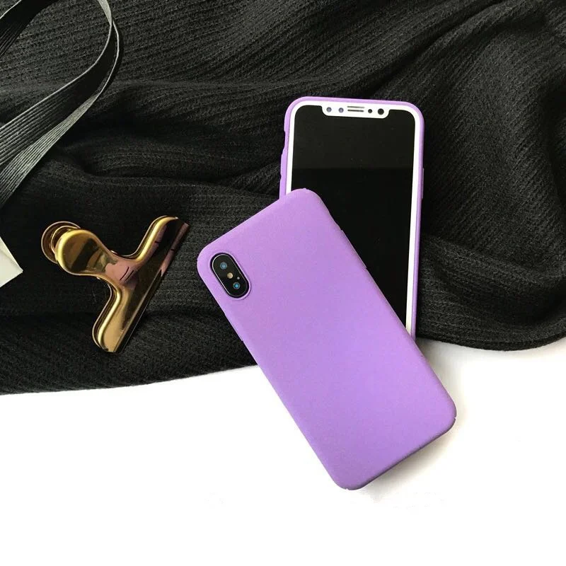 Матовый фиолетовый однотонный Мягкий ТПУ чехол Gimfun для IPhone 12 11 Pro Max 6s 7 8 Plus Xs XR
