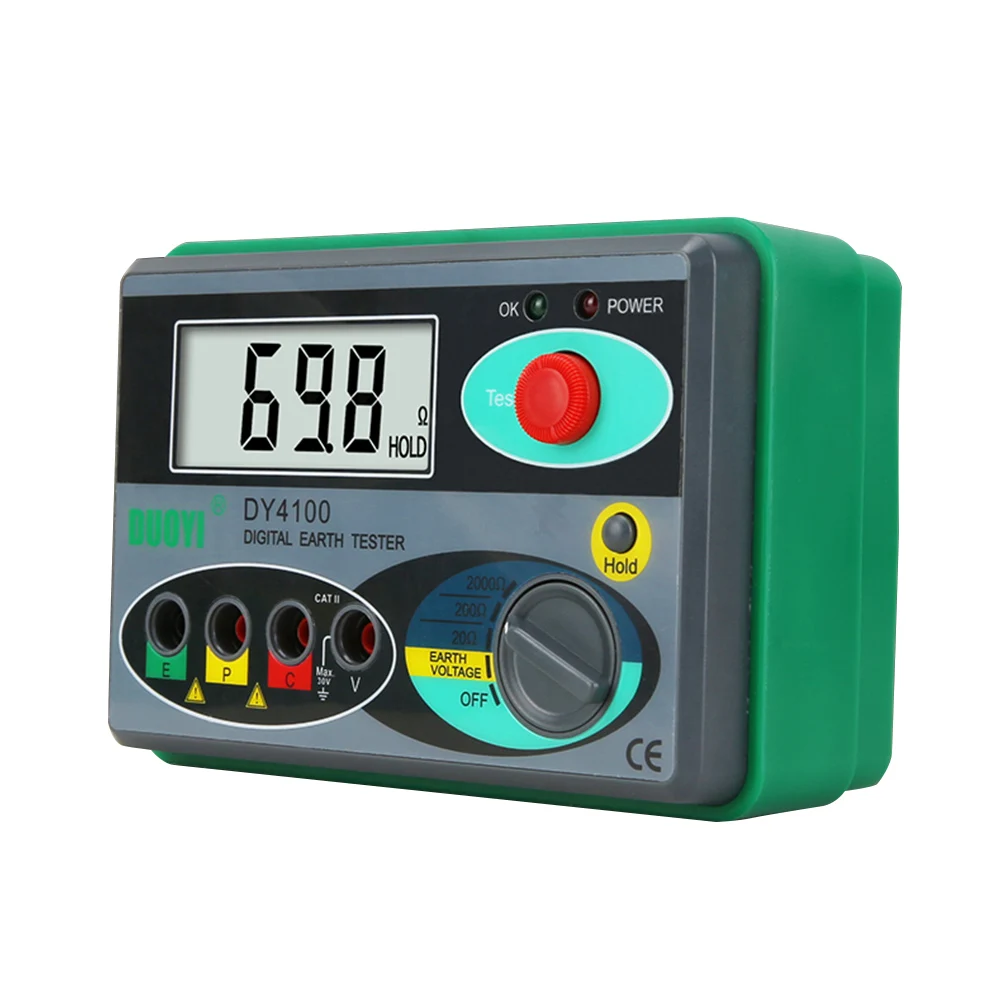 

Digital Megger Meter Earth Ground Resistance 0-2000 Ohm Voltage Tester Megohmmeter Insulation Resistance Meters