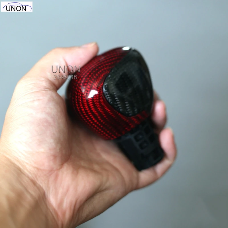 Авто ручка переключения рулевого механизма автомобиля углерода красные Черные