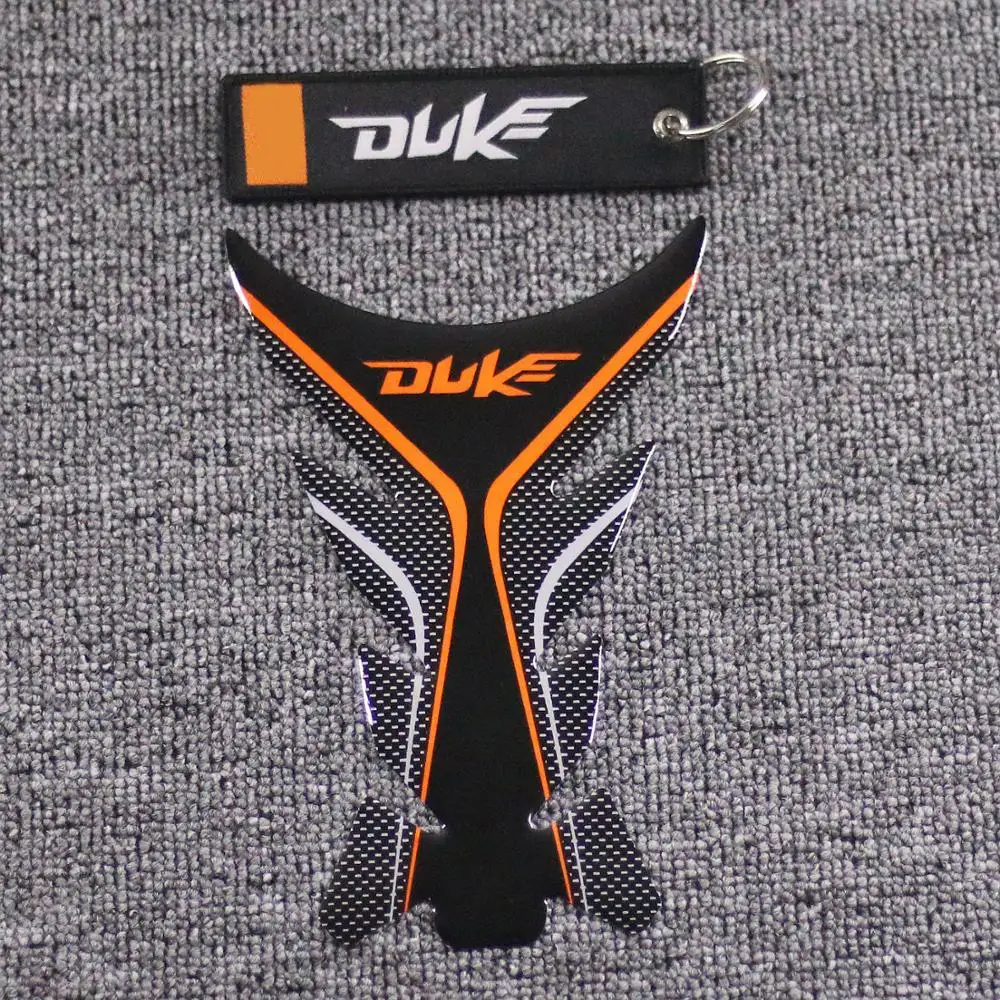 Оранжевая 3d наклейка на бак мотоцикла KTM DUKE чехол топливный протектор с