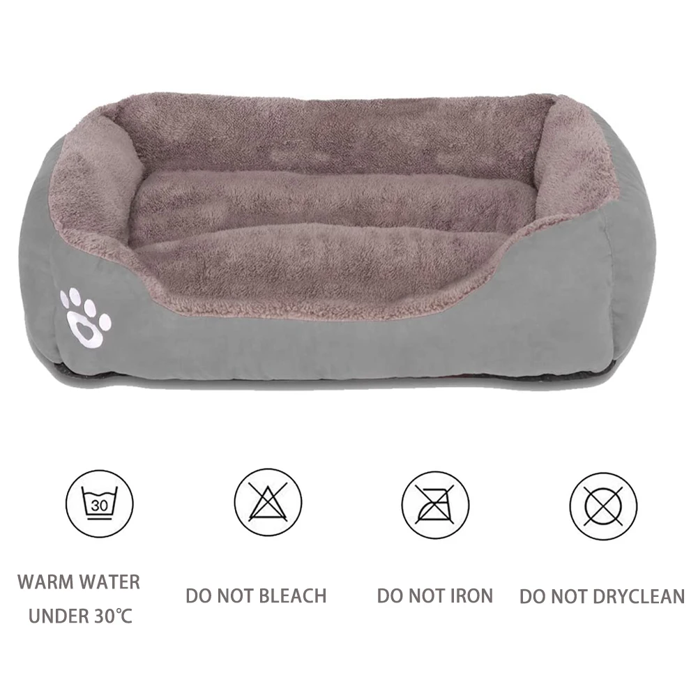 

Dog Bed Medium Warm Soft Comfortable Pet Kennel Bed Non-Slip Lamb Wool Dog Bed Portable Waterproof Liner Removable Easy To Clean