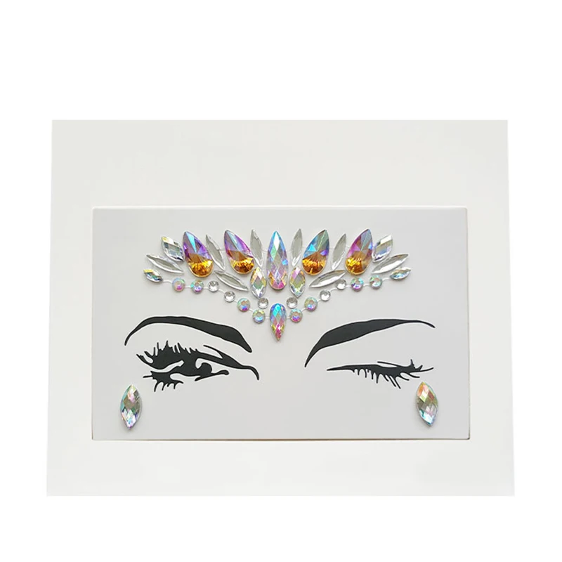 3D Стразы с блестящими кристаллами наклейки для женщин лица глаз макияж украшения