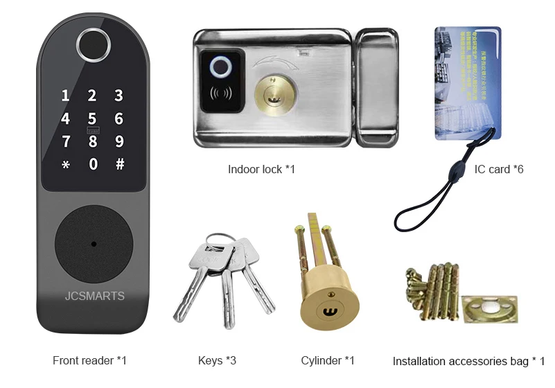 

Tuya app Electronic Door Lock, Digital Lock Smart, WiFi APP Keyless Keypad Code Password Door Lock with Dual Fingerprint Reader