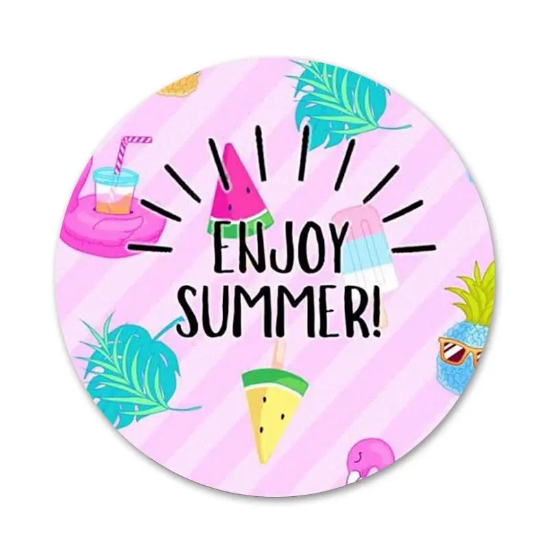 58 мм крутые летние значки значок Металлические Значки для фотографий|Значки| |