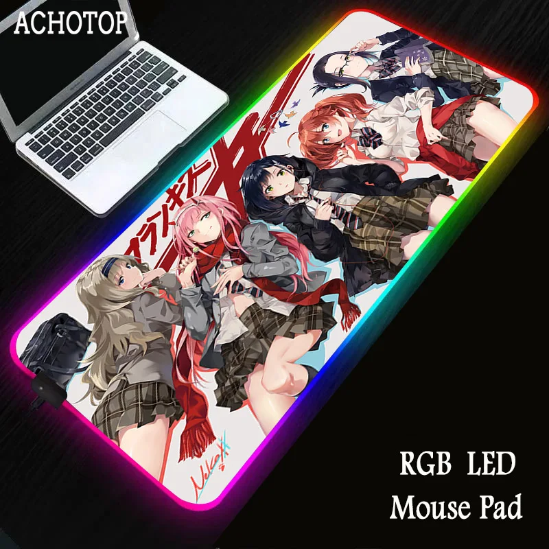 

Anime Girl LED Illumination Mouse Pad RGB Computer Mice Mat Large pad for Desk Laptop Notebook Gaming mousemat