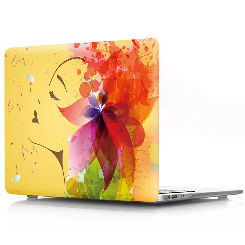 Жесткий чехол для ноутбука AIBOULLY Flower Girl Apple macbook Air 11 13 Retina 12 Macbook 15 сенсорная