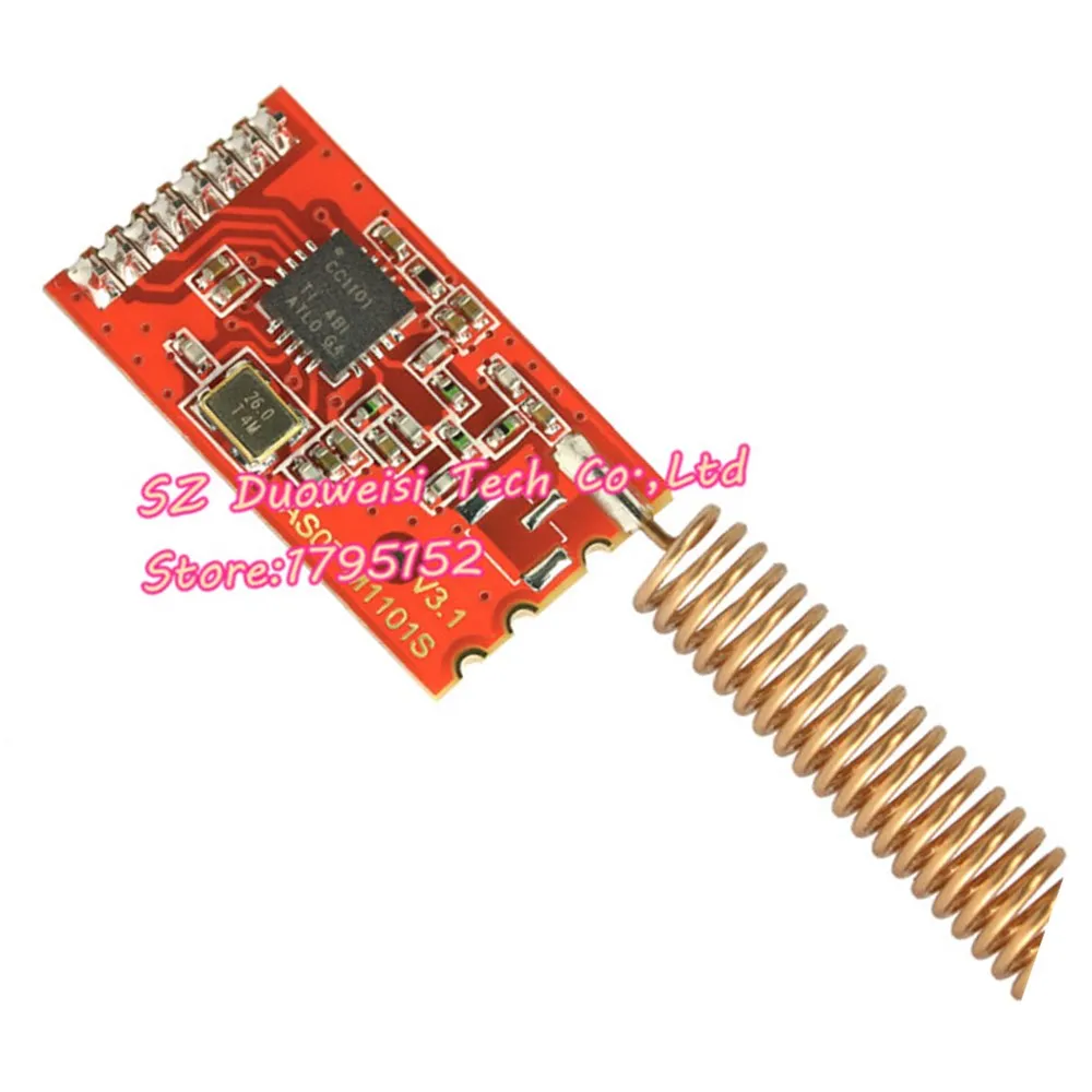 

AS07-M1101S 433MHz SMD беспроводной модуль | CC1101 цифровой модуль передачи | Трансивер | RF модуль связи | spi