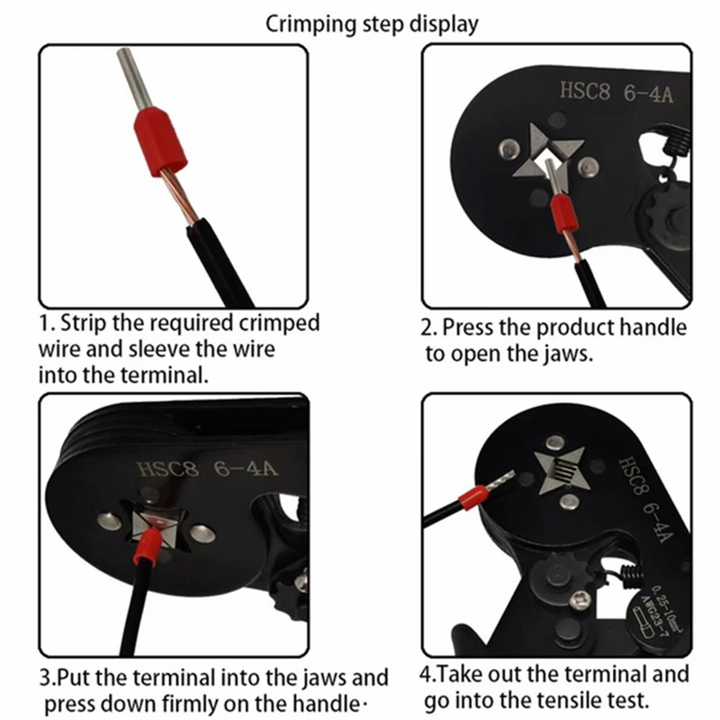 

Crimping Pliers Terminals Set Tube Bootlace Terminals Hand Tools Electrician Crimper Self-Adjusting Crimping Plier Tool