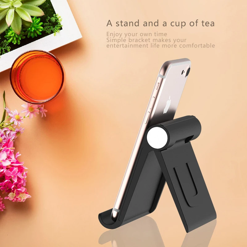

Luxury Portable Folding Smart Phone Tablet Stand Adjustable Holder For iPhone Samsung Huawei Xiaomi Oneplus Desktop Support