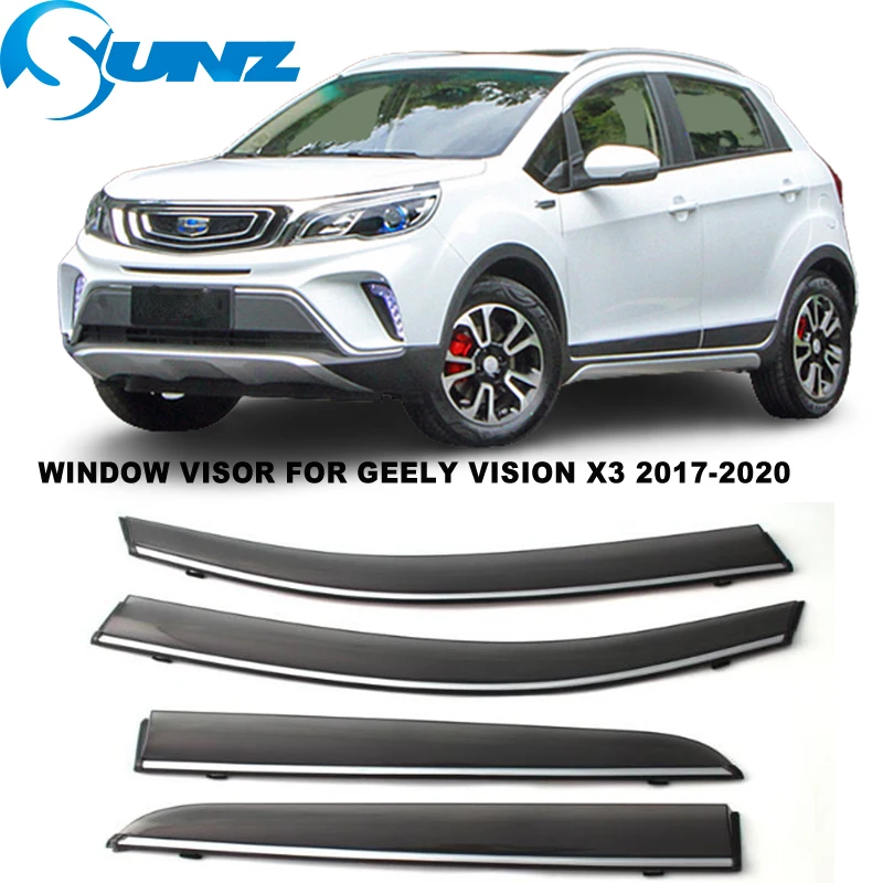 

Side Window Visor For Geely Vision X3 2017 2018 2019 2020 Window Protectors Weathershilds Sun Rain Deflector SUNZ