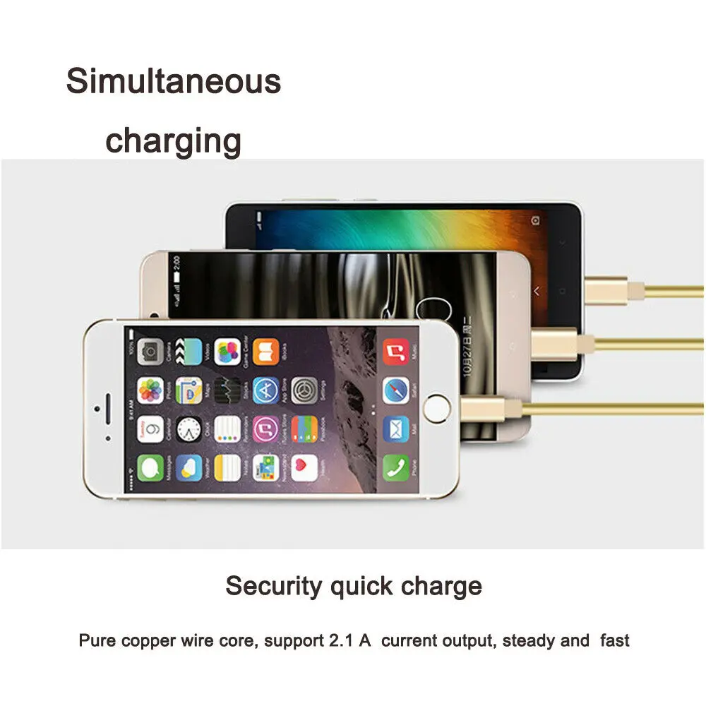 Retractable 3-In-1 Micro USB+Type C+ 8PIN Charging Data Cable For Android Phones Huwei Samsung | Электроника