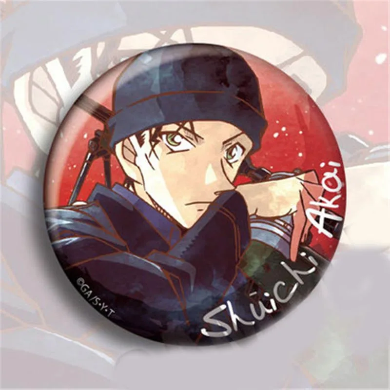 10 шт./компл. значок детектива Конана аниме атрибутика Модный кулон плакат Akai Amura