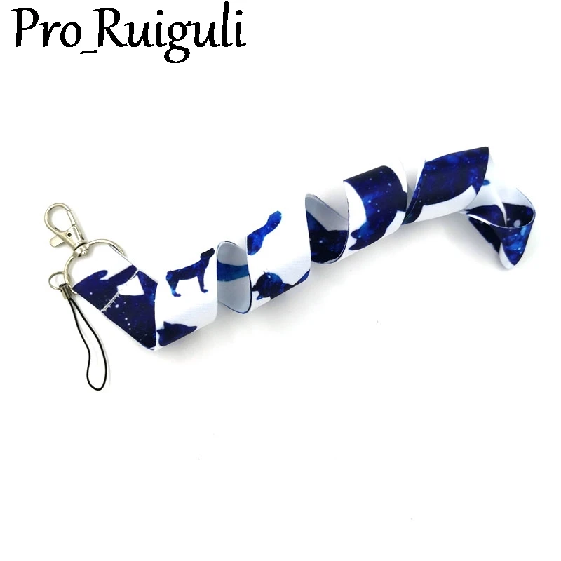 Звездное небо кошка шейный ремешок брелок мобильный телефон ремень держатель