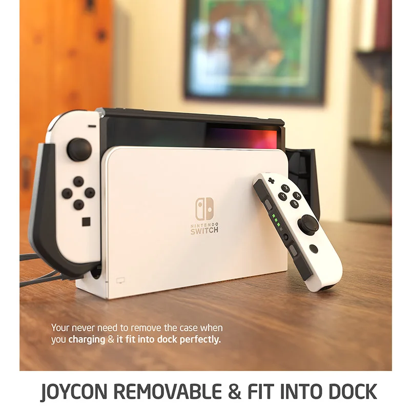 Чехол для Nintendo Switch OLED 2021 дюймов серии MUMBA Blade Dockable TPU Grip защитный чехол совместимый