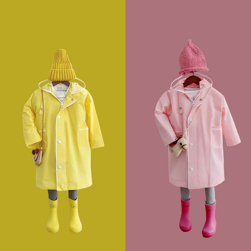 

Kid's Waterproof Raincoat For Children Kids Baby Rain Coat Poncho Boys Girls Primary School Students Siamese Rain Suit