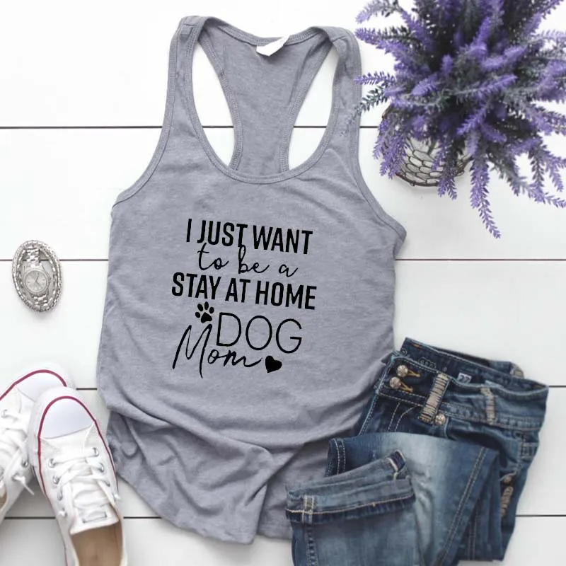Женская майка без рукавов с надписью I Want To Be A Stay At Home|Майки| |
