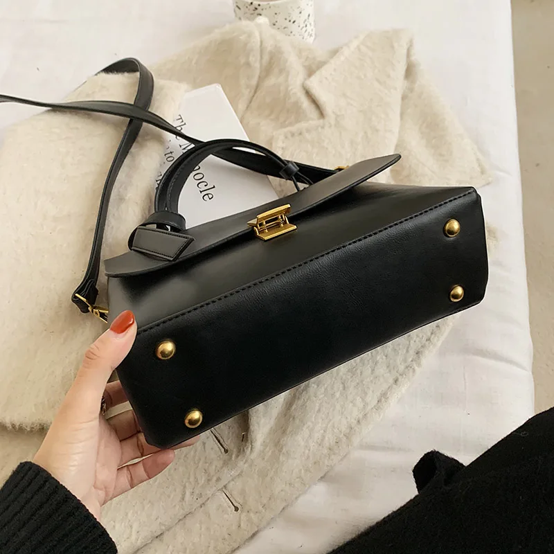 

Solid Color Handbags For Women 2020 Female Shoulder Bag High Quality PU Leather Lady Elegant Crossbody Hand Bag sac femme