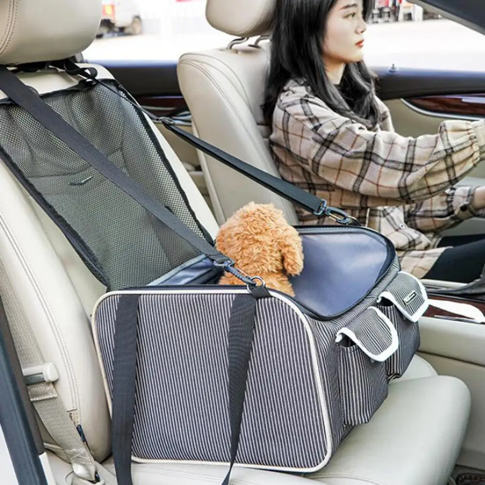 

Car Seat Protector Cover Pet Cats Dogs Puppy Carrier Mesh Travel Hanging Bag