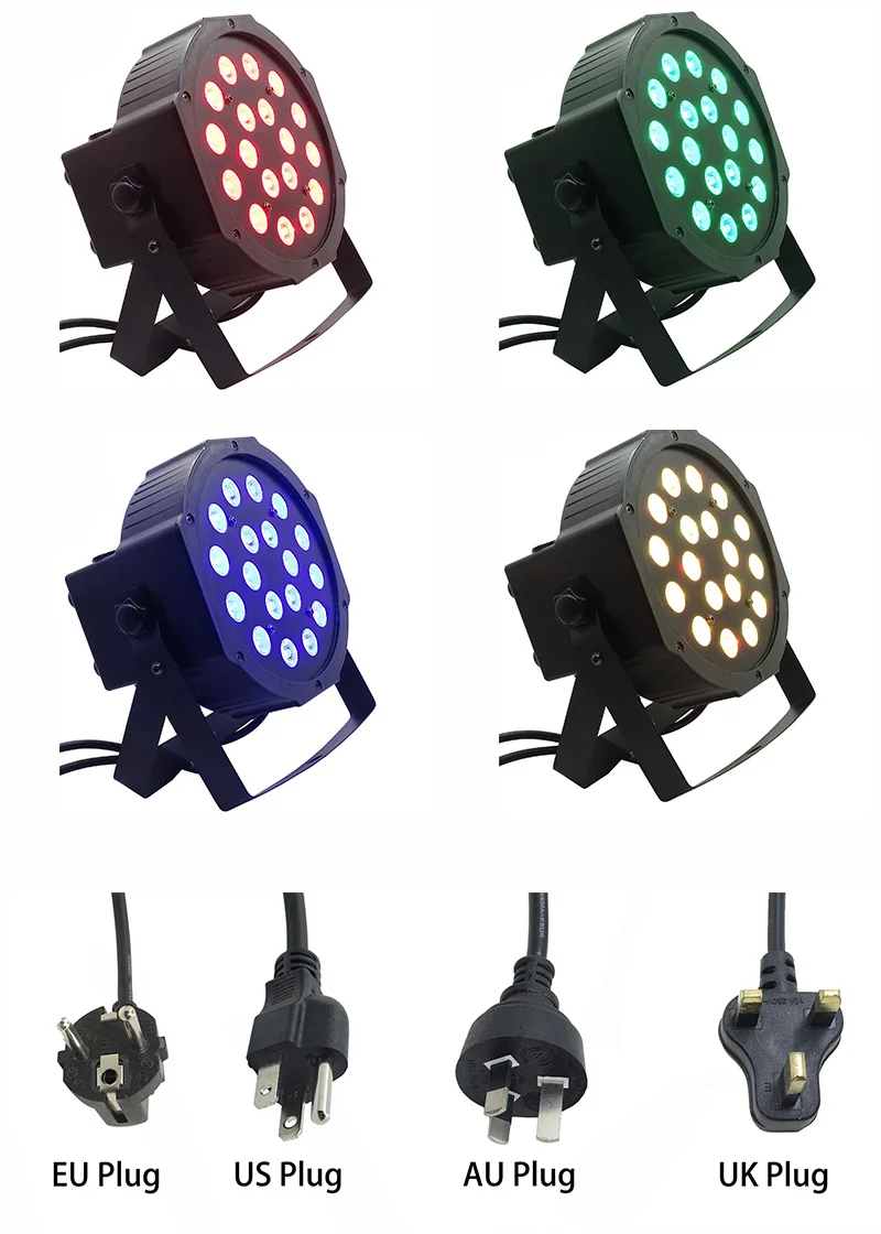 18 шт. 3 Вт светодиодные лампы бусины 18x3 Вт led Par огни RGB 3в1 плоский par led dmx512 Диско Огни профессиональное студийное диджейское оборудование