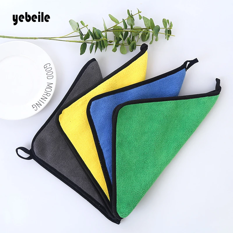 

yebeile 1 bag=5pcs CarCare Polishing Wash Towels Plush Microfiber Drying Towel Strong Thick Plush car Cleaning Cloth kitchen