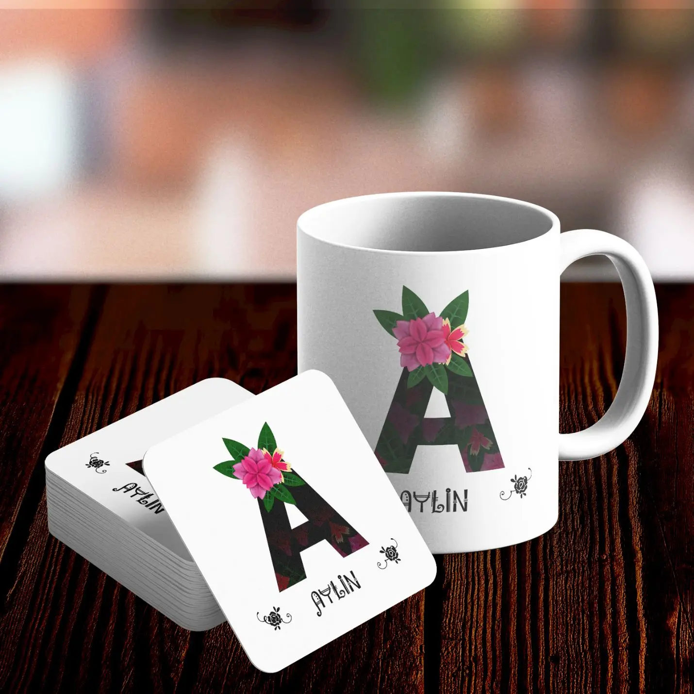 

Personalized Is Mug and Cup Mat-A