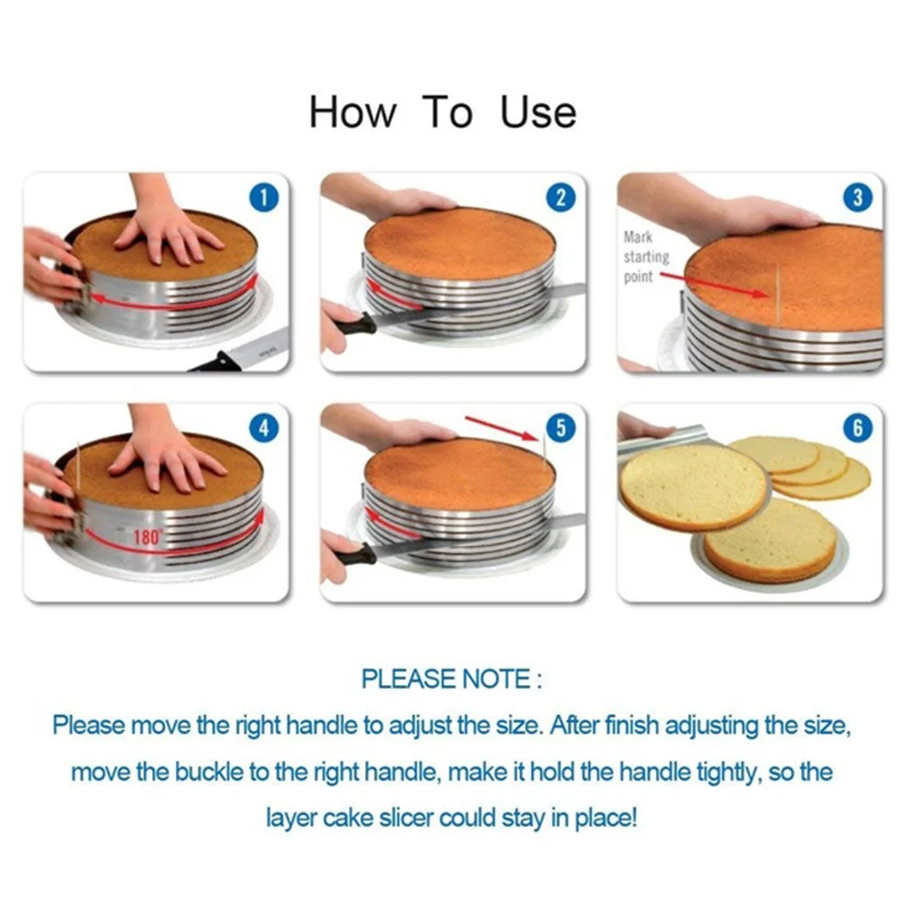 Многослойная среза для торта Регулируемая Выдвижная форма Мусса из нержавеющей