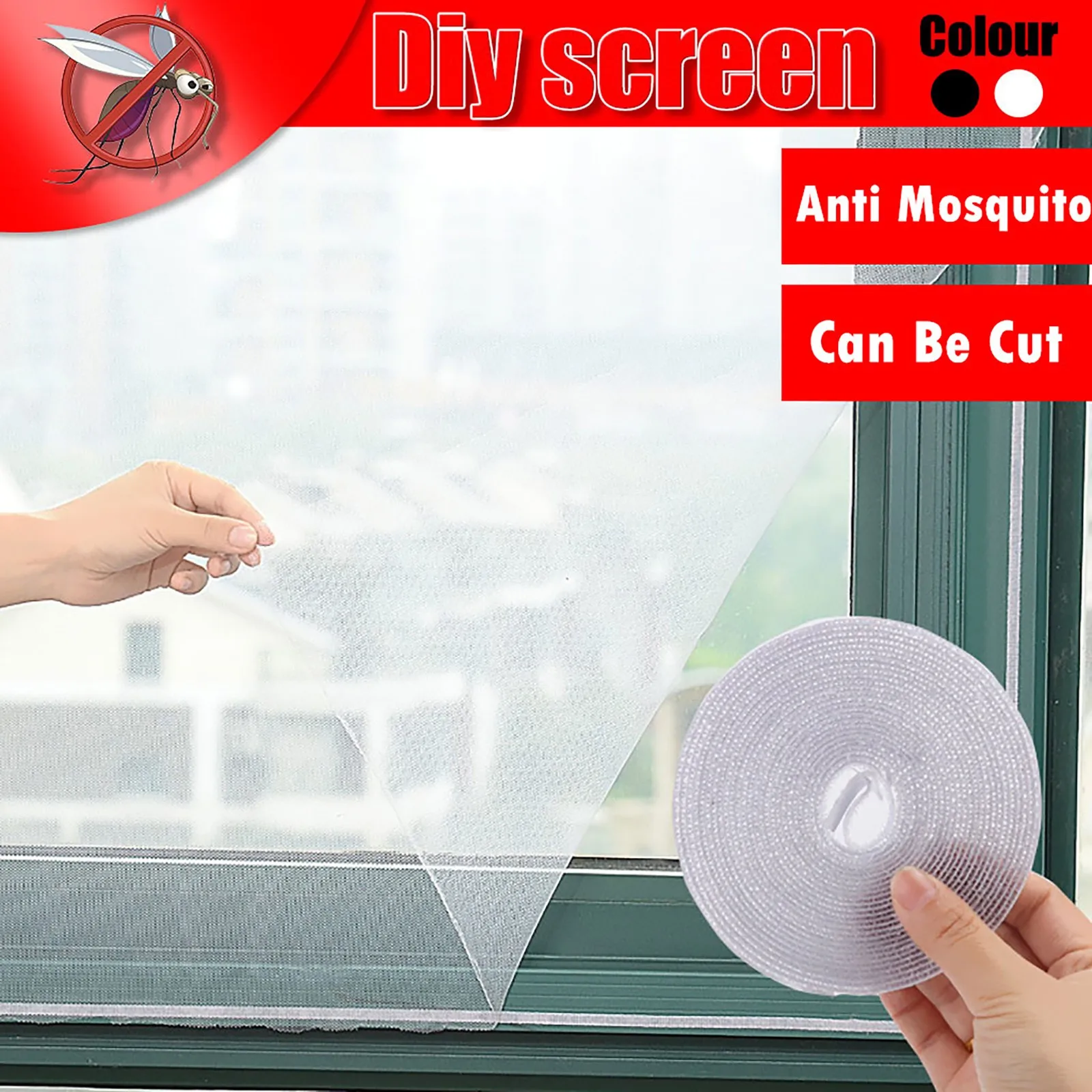 

DIY Mosquito Screen Invisible S-imple Window Screen With V-elcro For You Invisible Fly Mosquito Screen Net Mesh