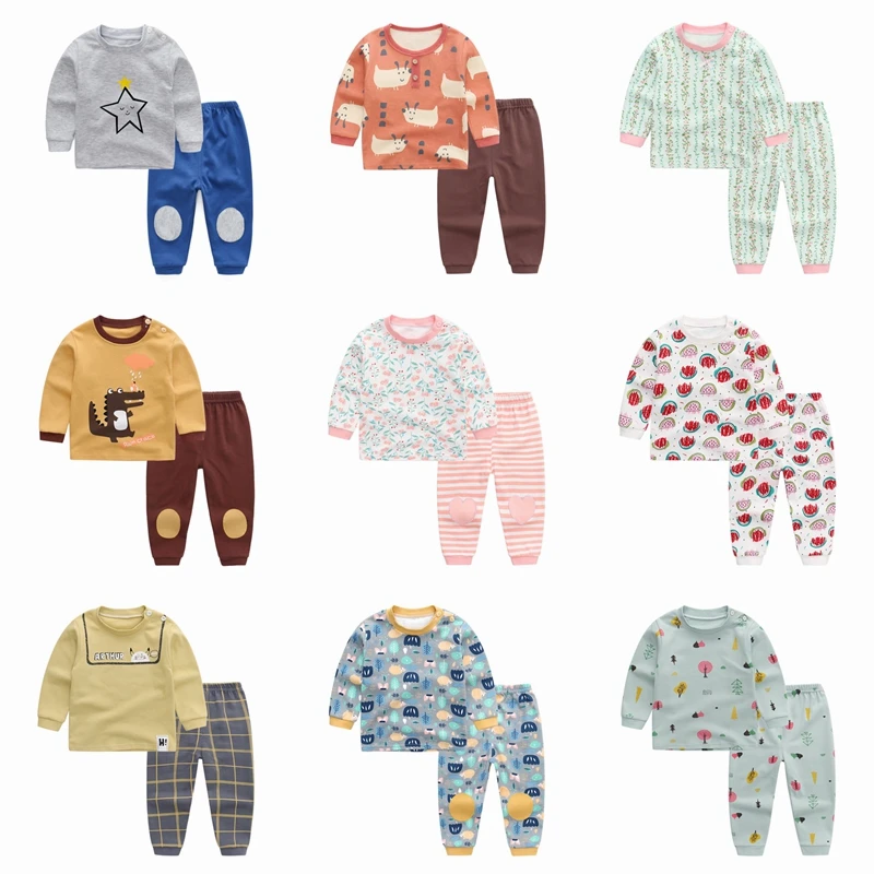 Пижамный комплект детский для мальчиков и девочек пижама малышей комплекты с