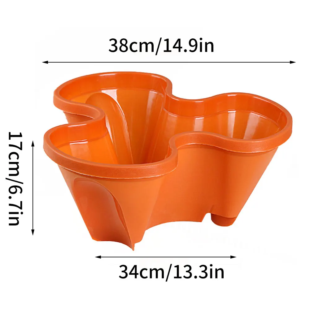 

3pcs Plastic Stackable Vertical Stereoscopic Flower Plant Pot Plant Seedling Holder Garden Planter Flower Vegetables Decoration