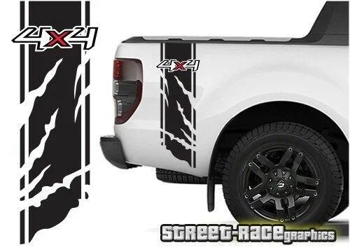 

Наклейки в полоску для x2 Ford Φ bed bands 005, графические наклейки для внедорожника 4x4 raptor