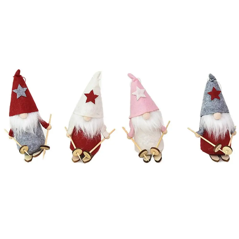 Лыжная кукла Гном Рождественская елка кулон эльф Санта Дети Рождественские