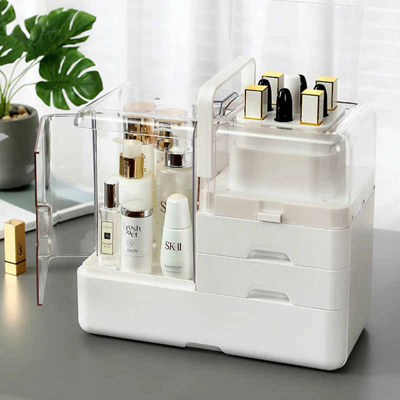 Новый подъемный тип косметический ящик для хранения пыленепроницаемый