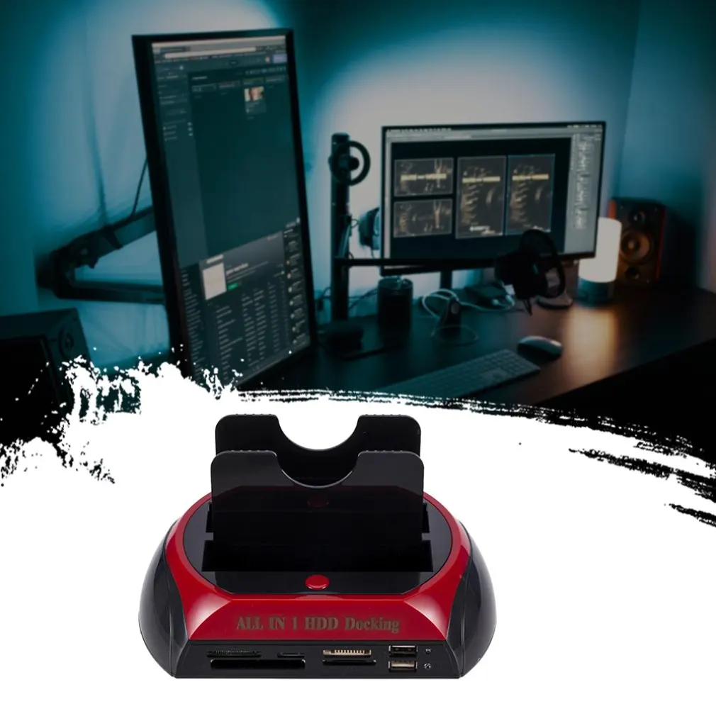 Hdd Docking Station Dual Internal Hard Drive Base Enclosure For 2.5 Inch 3.5 Ide / Sata Usb 2.0 | Электроника
