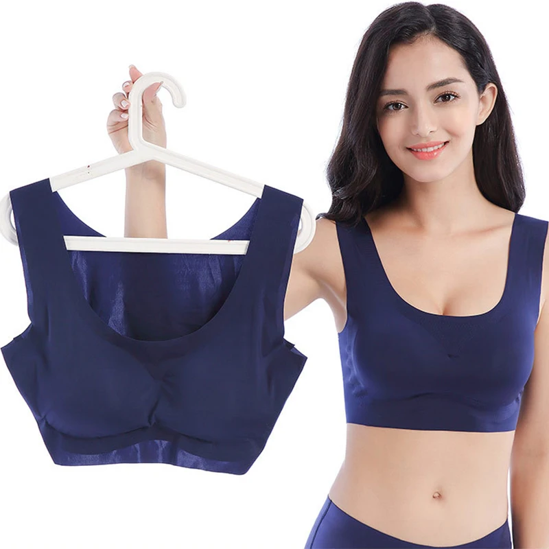 

Women Plus Size Underwear Sexy Seamless M - 6 XL Lingerie Wireless Push Up Breathable Running Sports Sleep Bra Vest Dropshipping